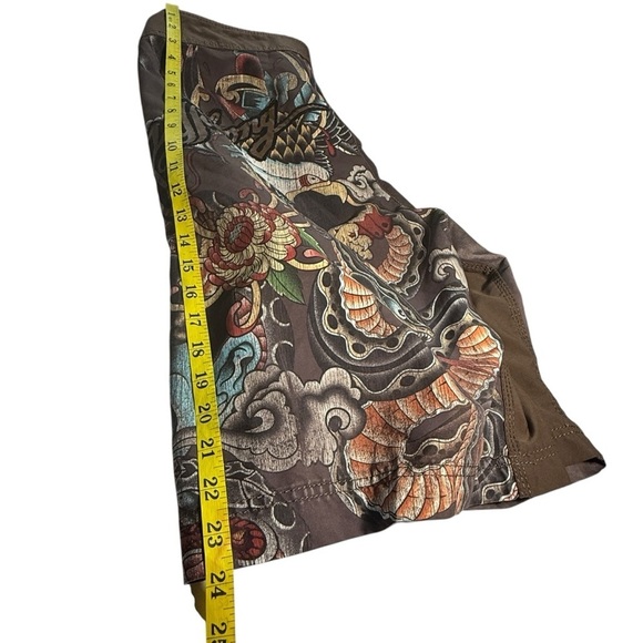 Billabong Mexico Bali Lotus Flower Cobra Snake Eagle Talon Surf Board Shorts 32 - Picture 11 of 16